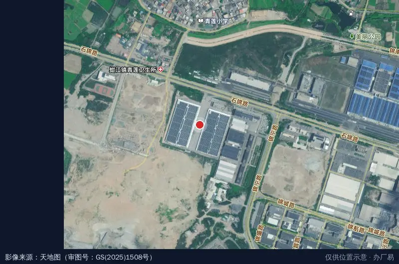 曙晖工业园卫星位置示意图