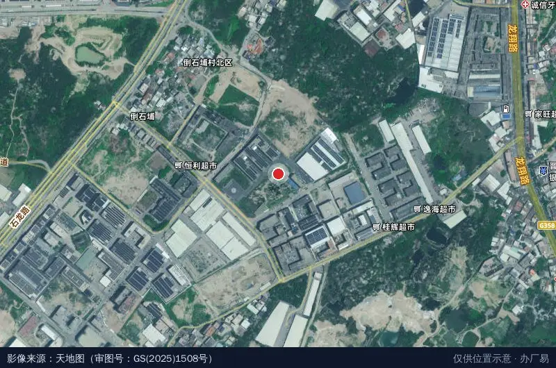 夜光达高新科技工业园卫星位置示意图