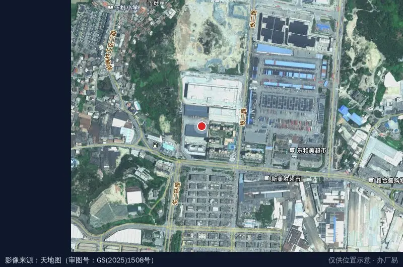 福建耀中物流园卫星位置示意图
