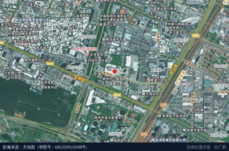 丰泽安能物流园卫星位置示意图