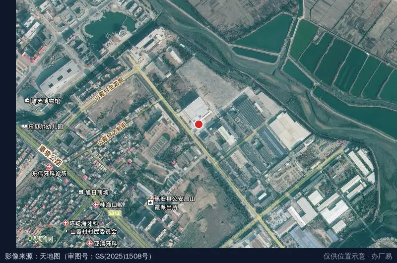 匹克物流园(山霞)卫星位置示意图