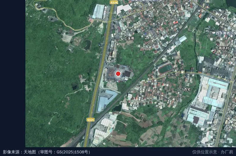 南安市新景运物流园卫星位置示意图