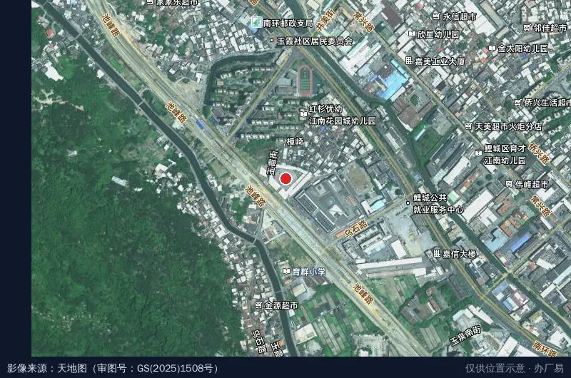 泉州市万祥物流园卫星位置示意图