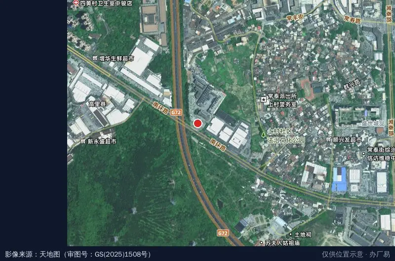 隆富园智能产业园卫星位置示意图