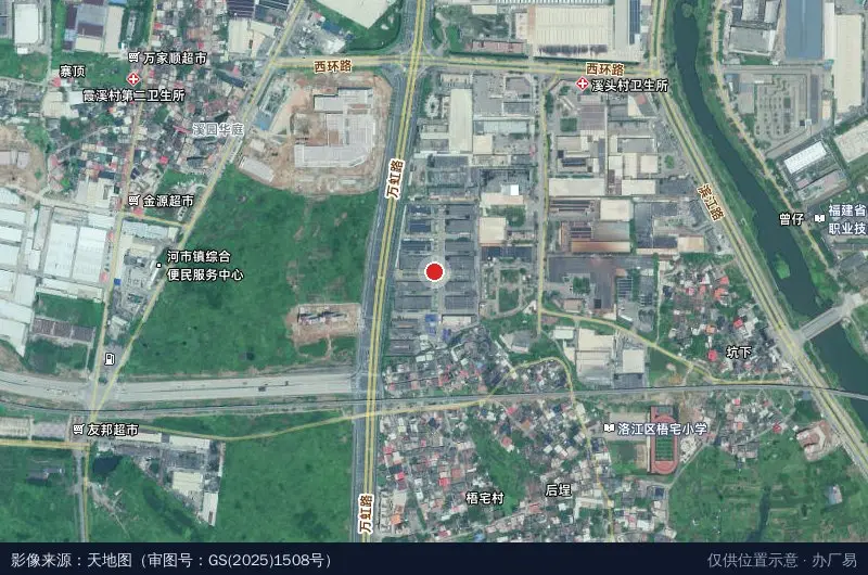 福建洛江经济开发区标准厂房卫星位置示意图