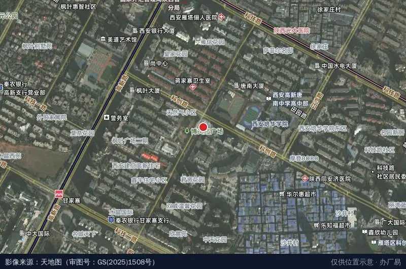 西电科技园卫星位置示意图