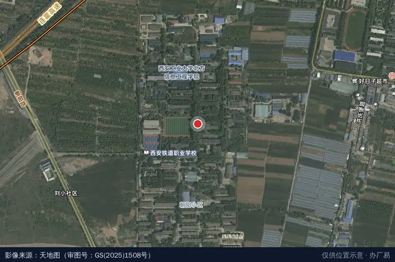 朝阳工业园卫星位置示意图
