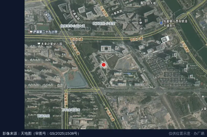 长安大学科技园卫星位置示意图