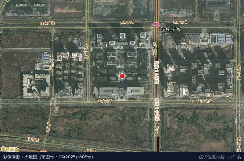 协同创新港卫星位置示意图
