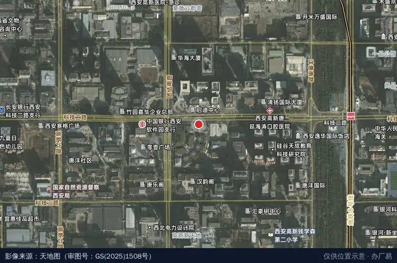 西安软件园-东区卫星位置示意图