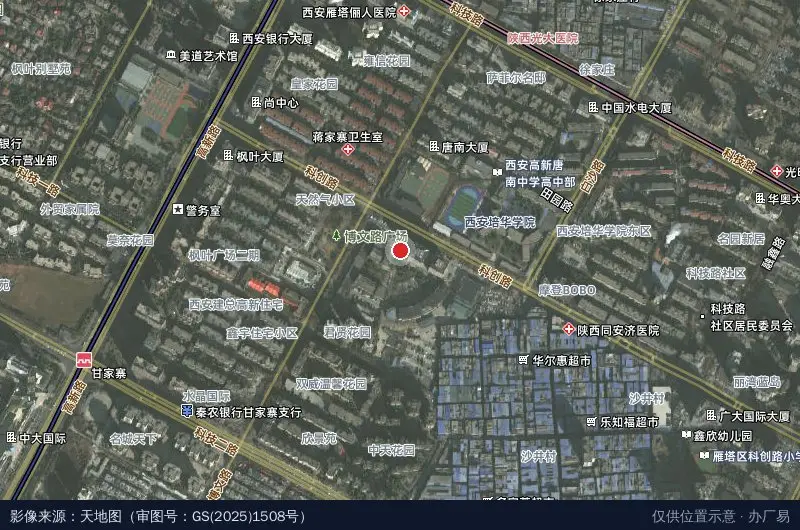 西安慧创科技园C座卫星位置示意图