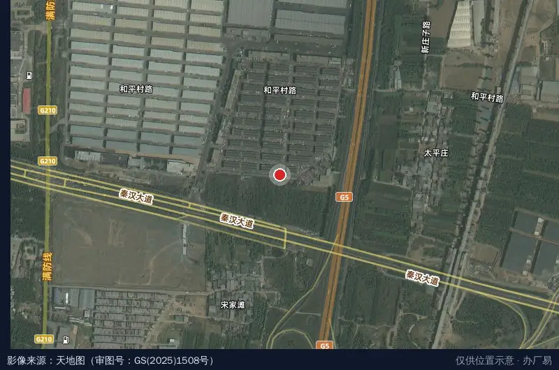 西北大明汽配物流园2号楼南排12号卫星位置示意图