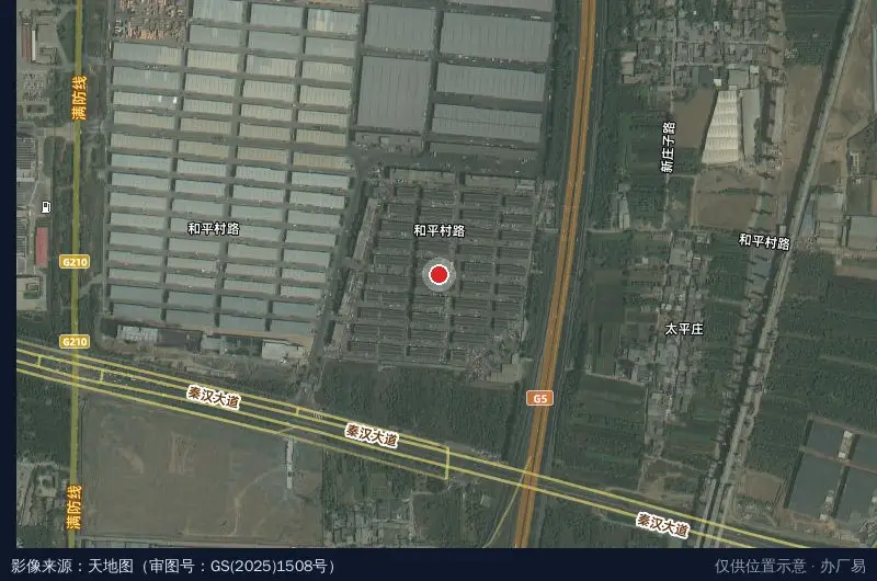 西北大明汽配物流园卫星位置示意图