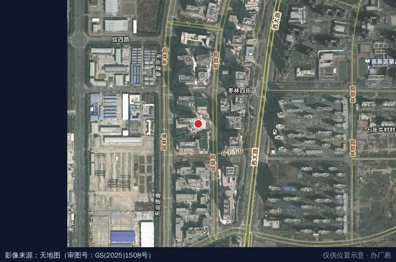 高新区数字文娱产业园卫星位置示意图