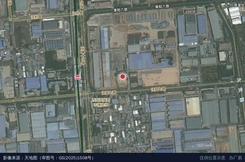 大明宫百汇泾渭产业园卫星位置示意图