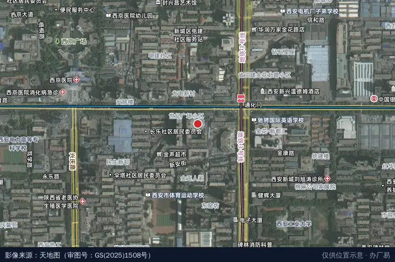 新城区丝路电商产业园卫星位置示意图