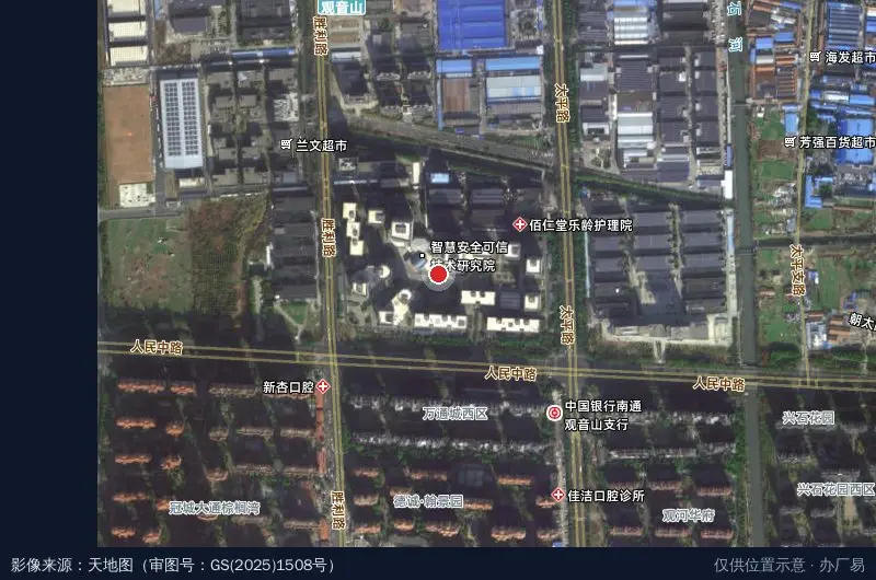 南通·中关村信息谷卫星位置示意图