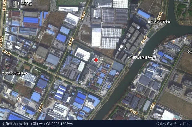 南通三圣科创工业园(D区)卫星位置示意图