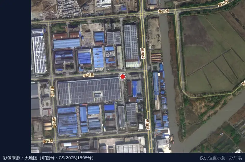 泰橡工业园卫星位置示意图