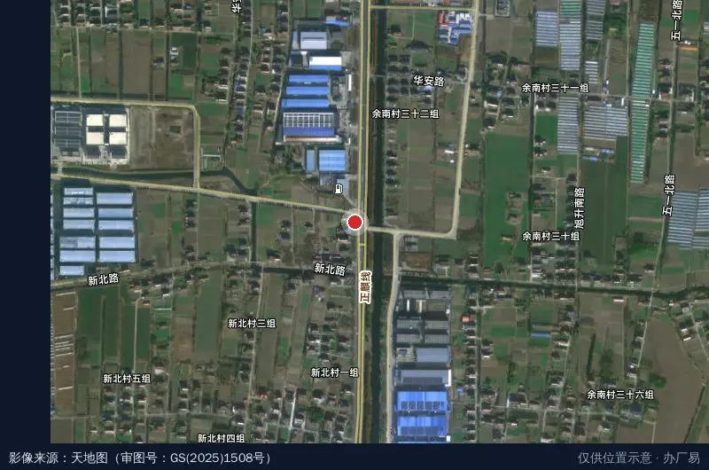 余东工业园C区卫星位置示意图