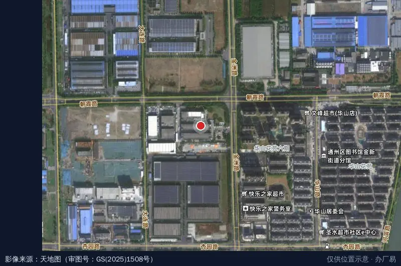 南通高新区聚诚工业园卫星位置示意图