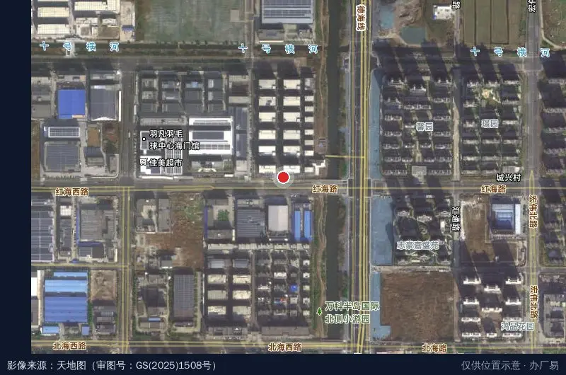 康佳江海科技城卫星位置示意图