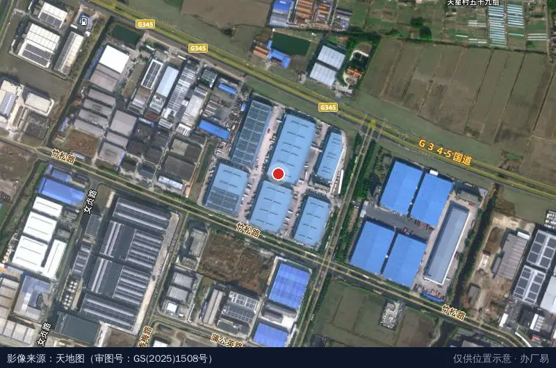 南通锡通宝湾物流中心卫星位置示意图