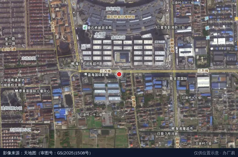叠石桥物流园区星达物流卫星位置示意图