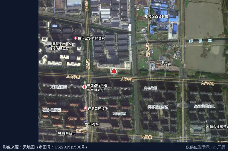 南通市数字文化产业园(崇开园)卫星位置示意图