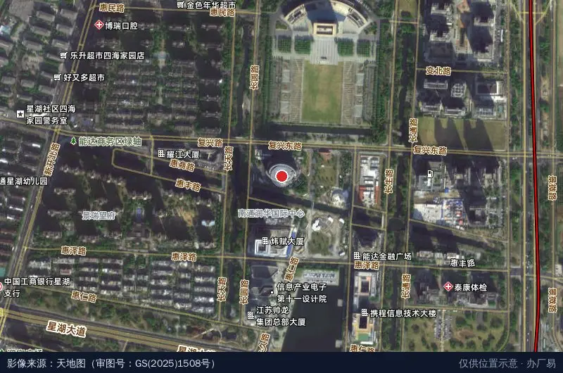 南通数字文化(视频)产业园卫星位置示意图