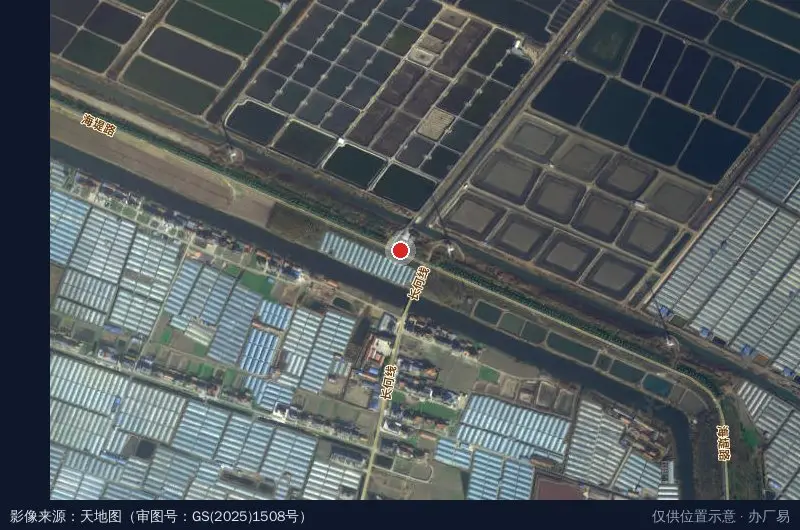 江苏省如东现代渔业产业园区卫星位置示意图