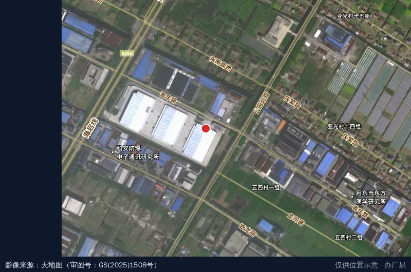 丰树(启东)综合产业园卫星位置示意图