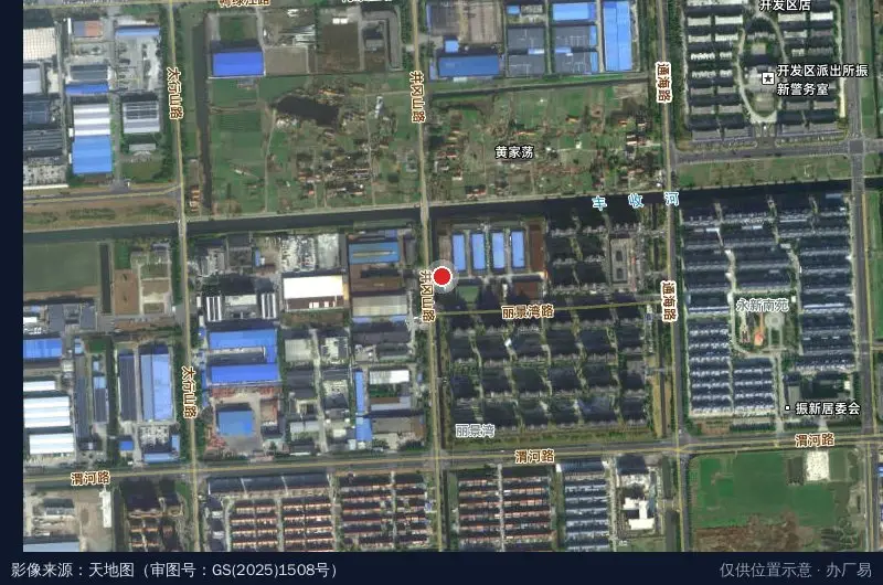 江苏省如东经济开发区服务业集聚区卫星位置示意图