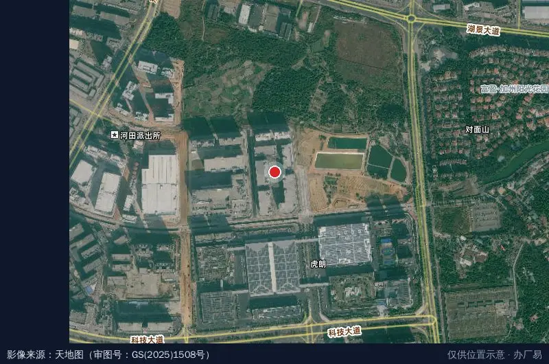 厚街达科动力产业园卫星位置示意图