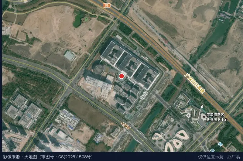 滨海湾OPPO园区卫星位置示意图