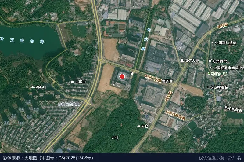 宇佳工业园卫星位置示意图