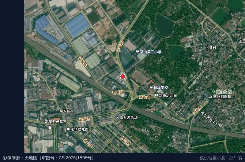 超伟工业园卫星位置示意图