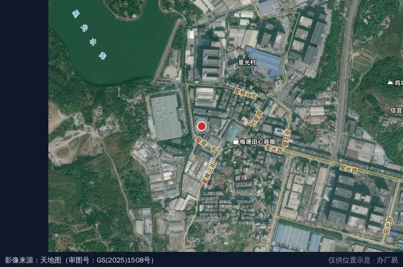 亿佳工业园卫星位置示意图