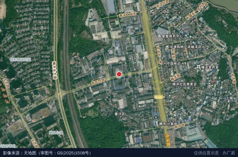 丰羽工业园卫星位置示意图