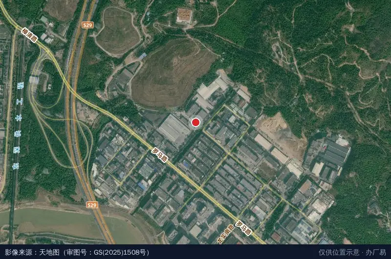 恒裕工业园卫星位置示意图