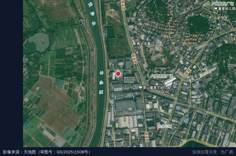 顺晟工业园(卢屋园区)卫星位置示意图