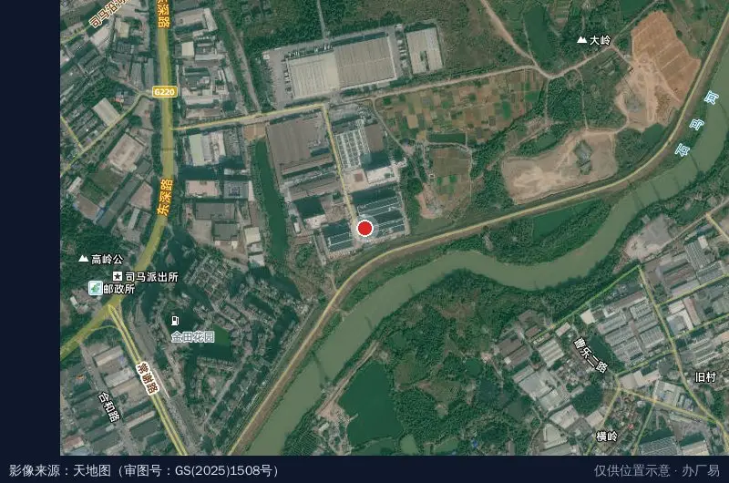 睿雄工业园卫星位置示意图