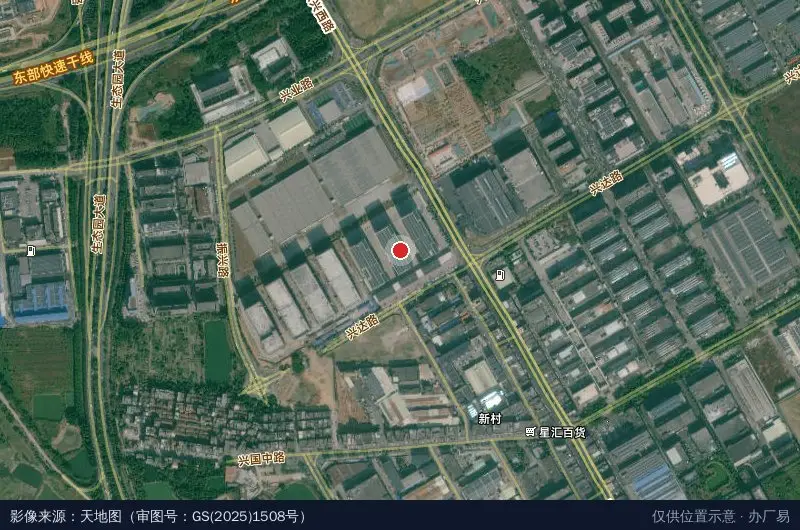 普创智能科技园卫星位置示意图