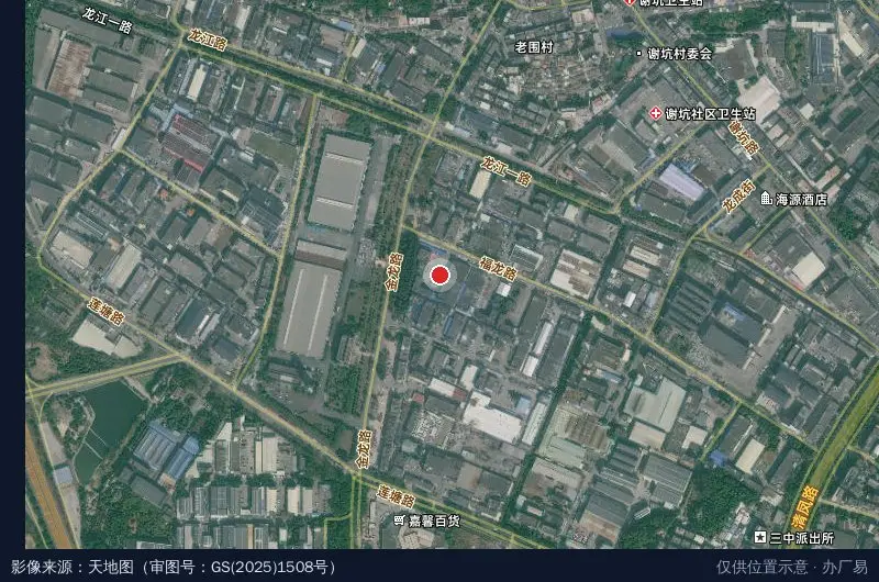 华泽科技园卫星位置示意图