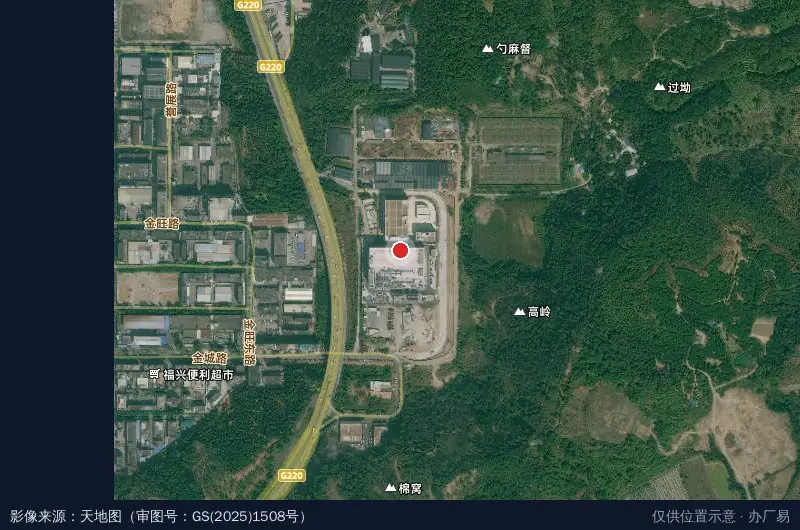 宇阳科技园卫星位置示意图