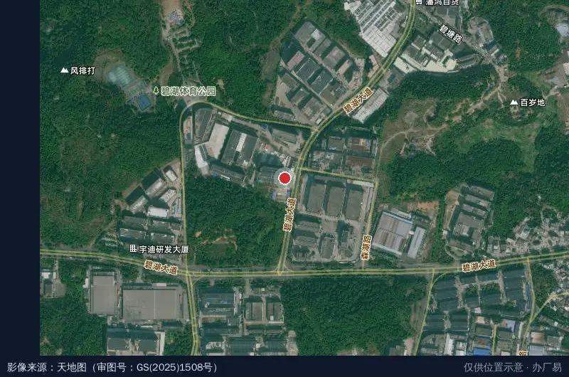 辉豪科技园卫星位置示意图