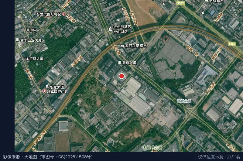 万盛科技园卫星位置示意图