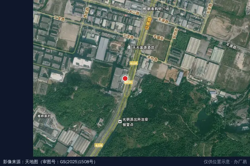 云教科技园卫星位置示意图