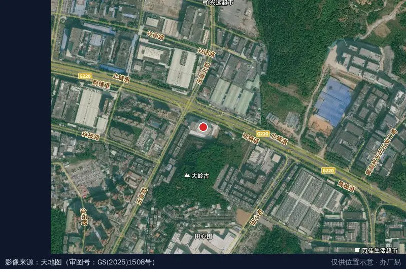 东莞市凤腾科创物流园卫星位置示意图