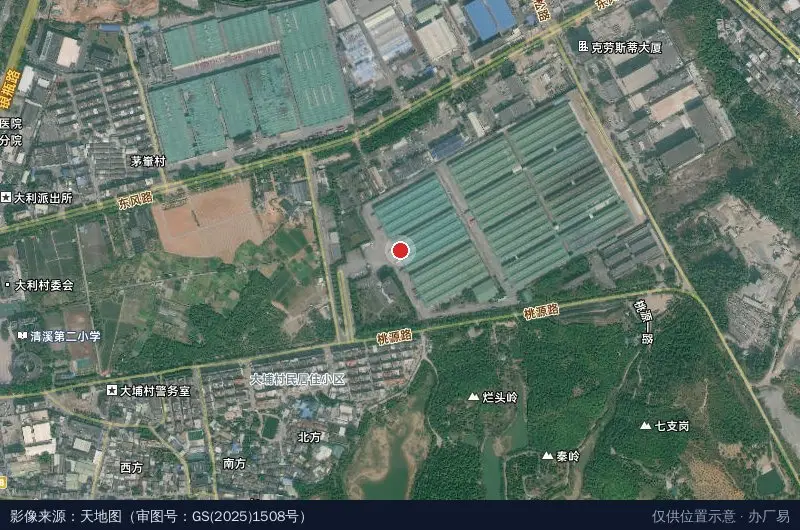 东莞皓鹏物流园(清溪仓)卫星位置示意图